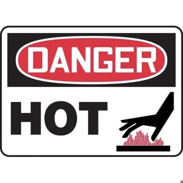 Accuform OSHA DANGER SAFETY SIGN HOT 14 X MCPG007VP MCPG007VP - main